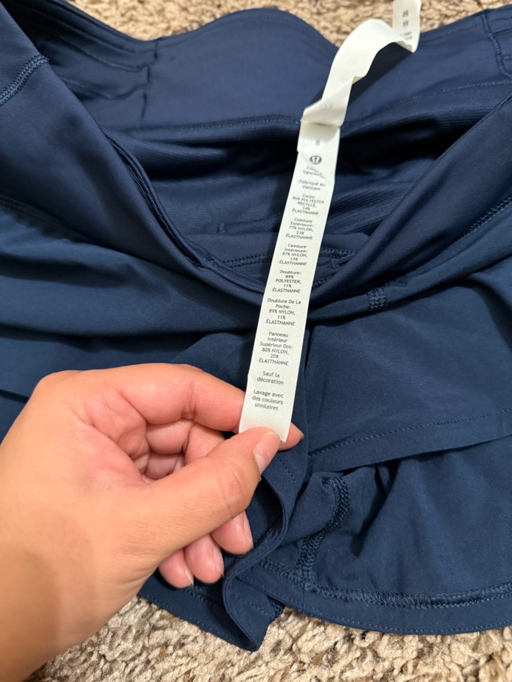 Lululemon Speed up LR Short 2.5” Lined in Navy Blue - Picture 4 of 6